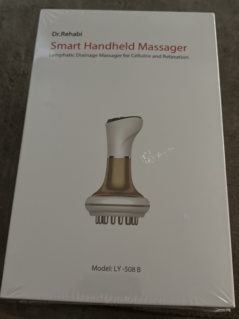 Rehab Smart Handheld Massager in White and Gold
